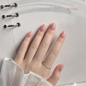Brush stroke texture of GAOY jelly polish showing smooth application and even finish