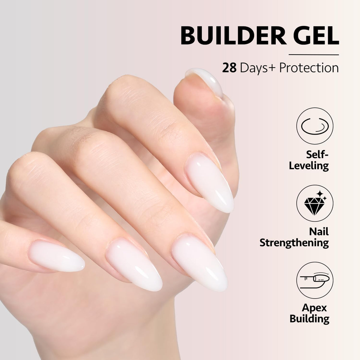 GAOY gel texture close-up of brush stroke showing smooth self-leveling finish
