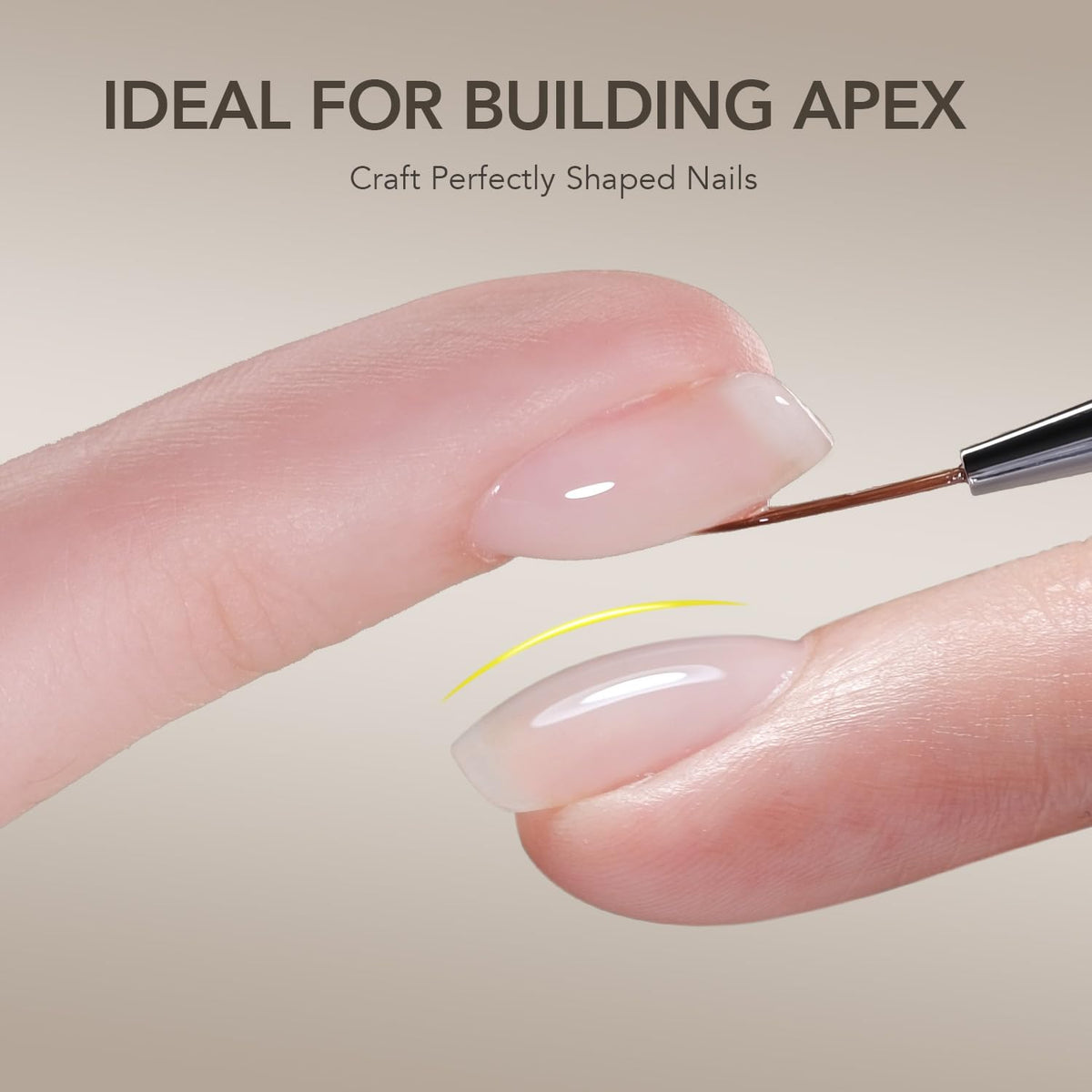 GAOY gel texture close-up showing self-leveling clarity for ridge smoothing benefit