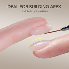 GAOY gel texture close-up showing self-leveling clarity for ridge smoothing benefit