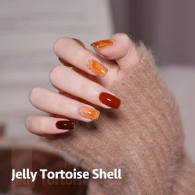 GAOY layered finish texture on nail tip demonstrating buildable translucence and shine