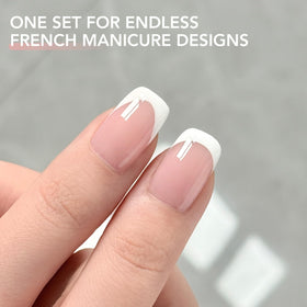 GAOY white gel brush stroke close-up demonstrating opaque tip coverage