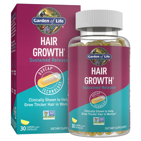 Garden of Life front packaging showing product name and benefits for hair
