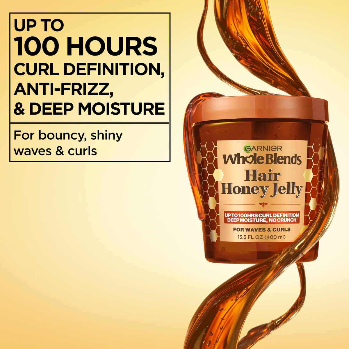 Garnier Acacia Honey and gum ingredients with natural benefit for moisture and hold