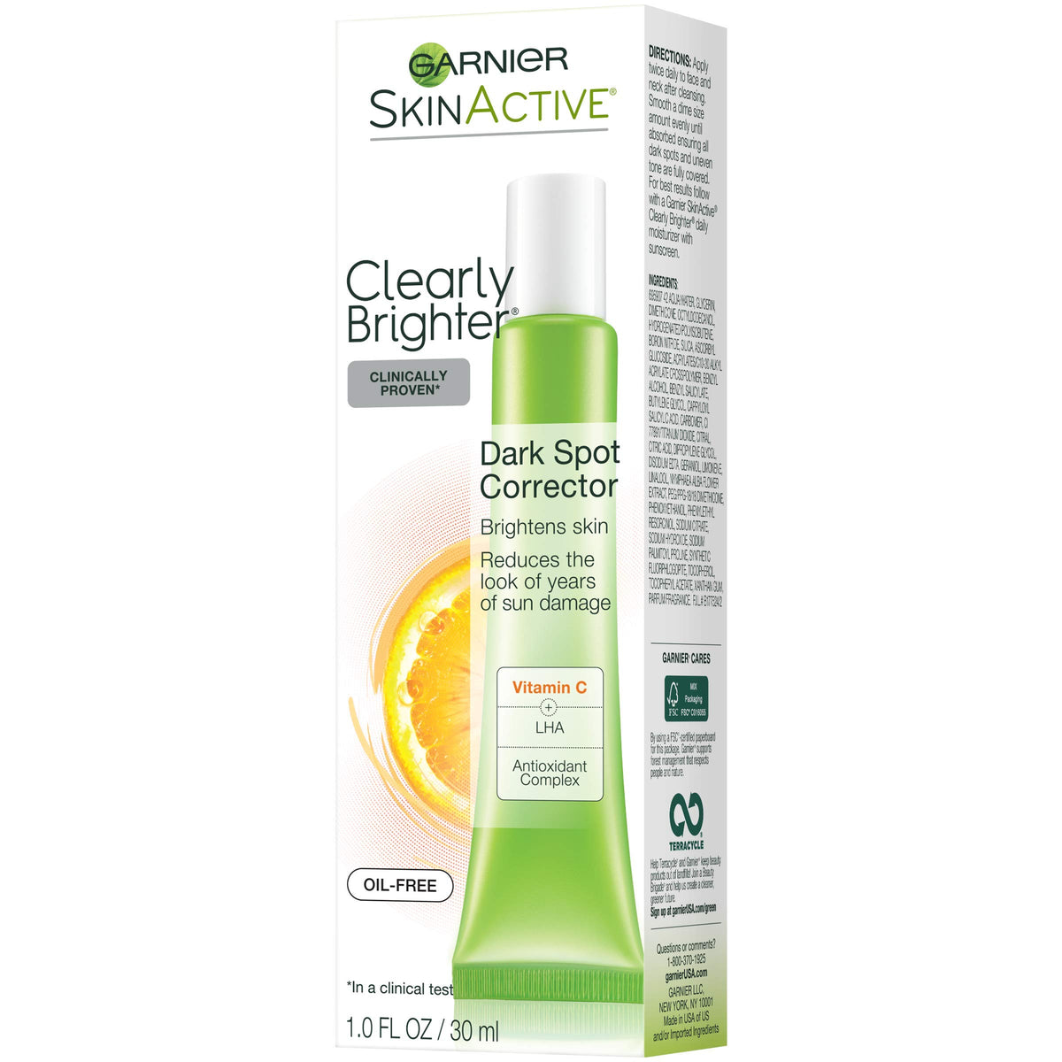 Garnier application on hand demonstrating targeted spot treatment for even tone