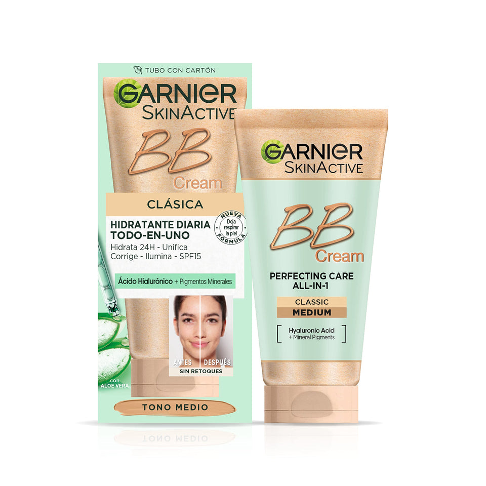 Garnier front tube showing packaging and size benefit