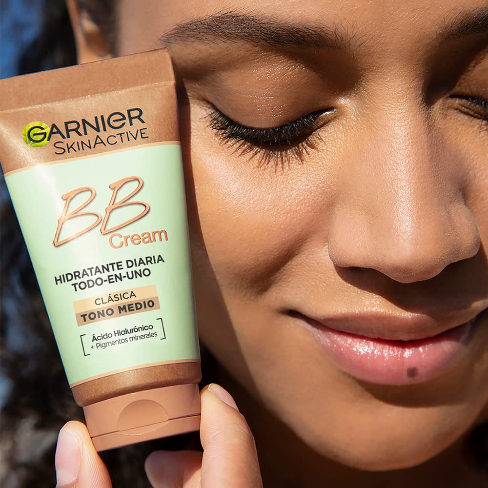 Garnier in bathroom routine showing quick morning-use benefit