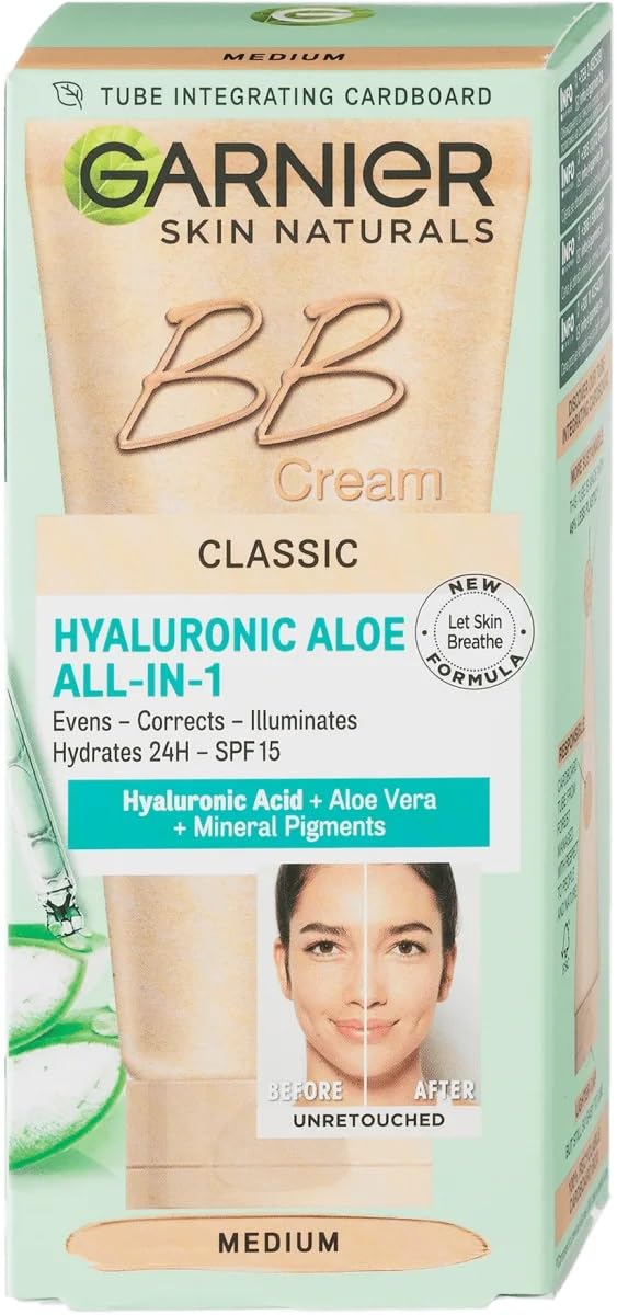 Garnier medium BB cream front packaging showing shade and benefits