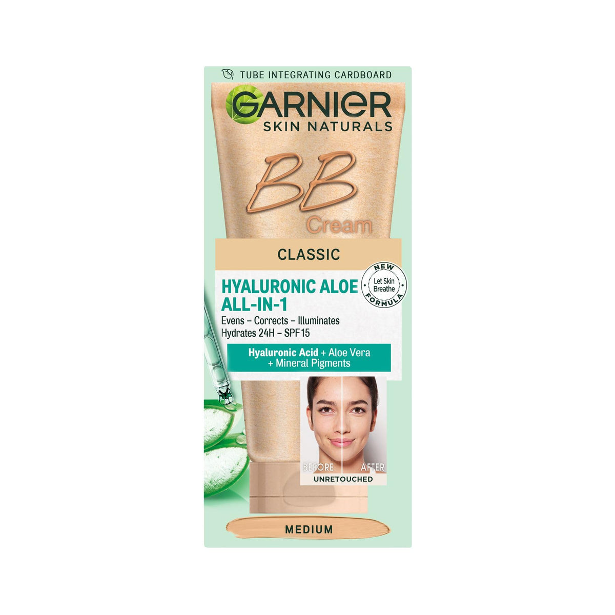 Garnier BB Cream front tube showing label and size for quick identification
