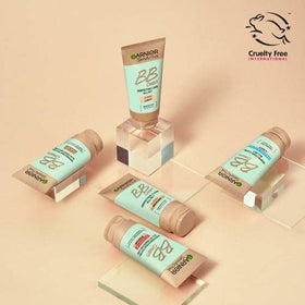 Garnier BB cream size comparison next to coin for scale and portability