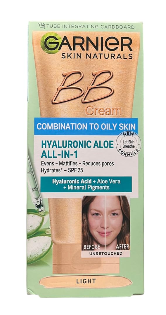 Garnier BB Light Cream texture close-up highlighting lightweight formula and smooth spreadability