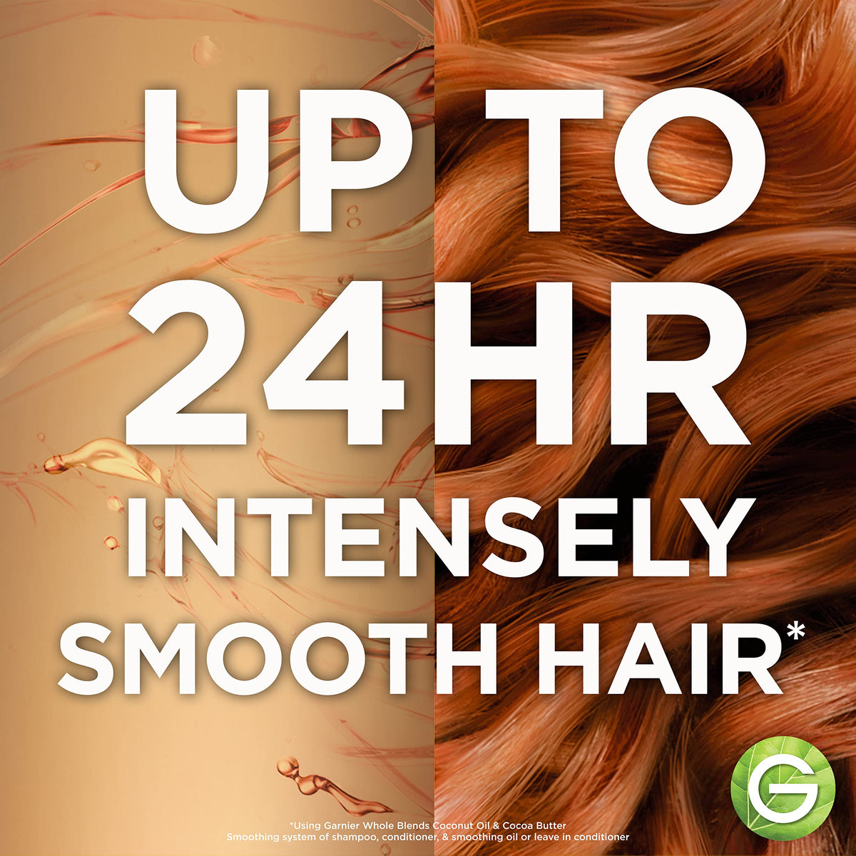 Garnier bottle label closeup highlighting ingredients and vegan claim