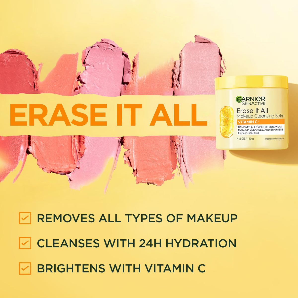 Garnier open jar with visible label helping shoppers check ingredients and claims