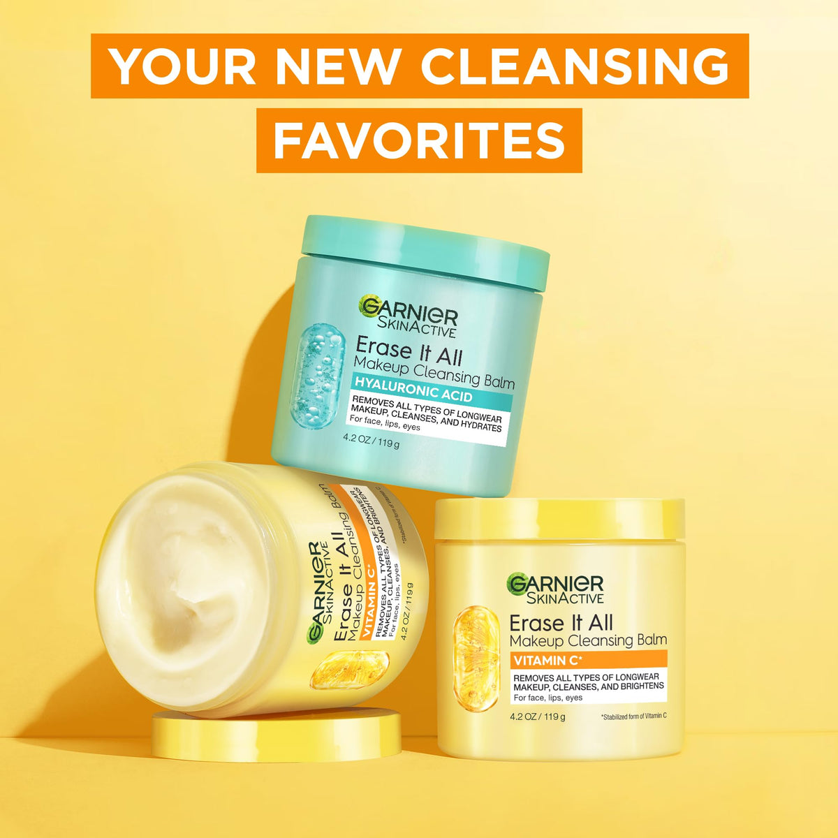 Garnier jar held in hand to show 4.2 oz scale and travel-friendly size benefit