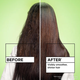 Garnier Fructis argan oil drop highlighting nourishing blend for smoother hair