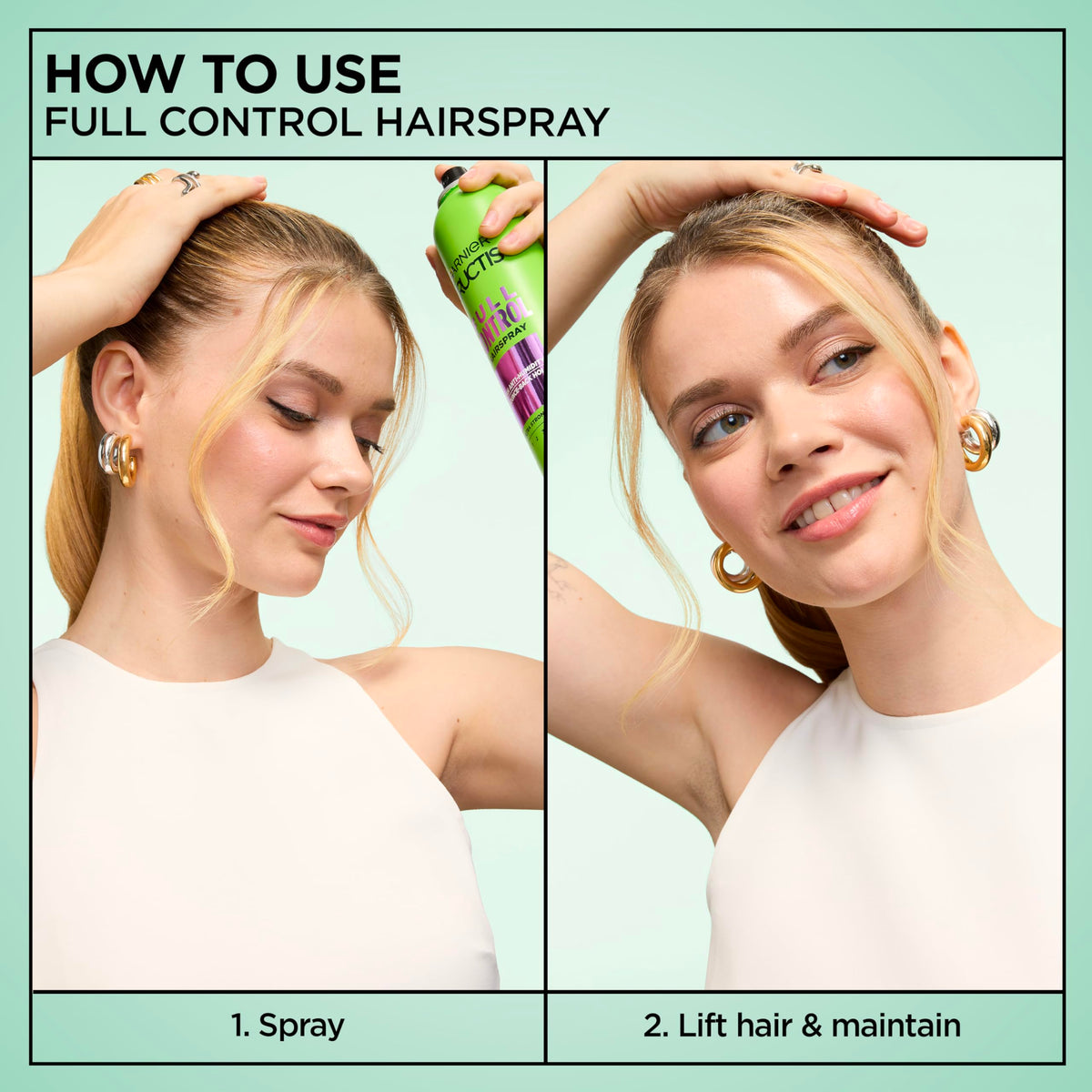 Garnier Fructis back label ingredients view showing bamboo extract and usage directions