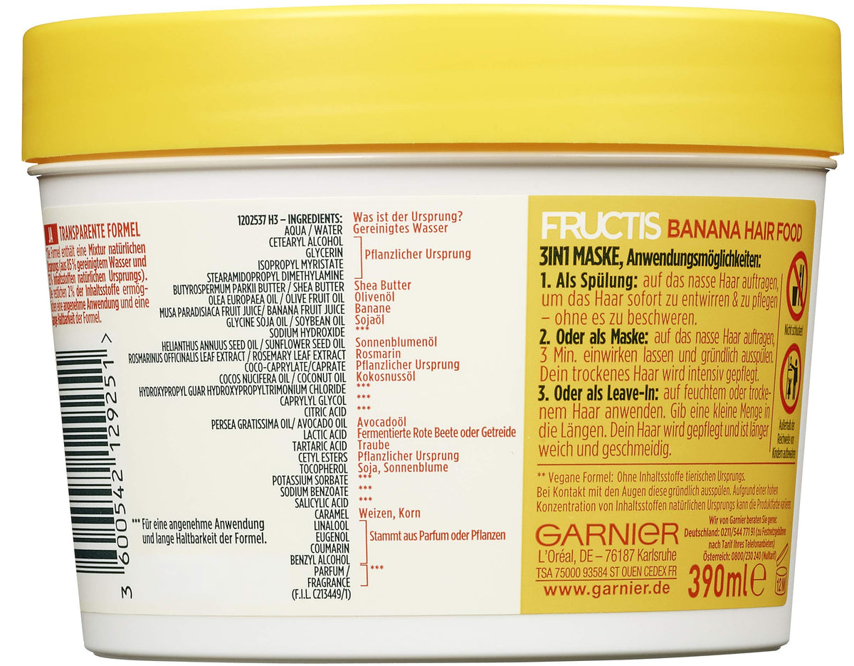 Garnier Fructis creamy texture close-up showing fast-absorbing hydration benefit
