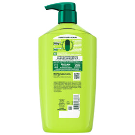 Garnier Fructis on bathroom shelf styled for everyday hydrated-hair routine