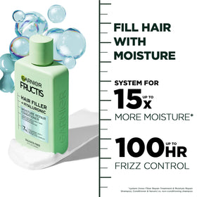 Garnier Fructis creamy conditioner texture closeup for rich hydration