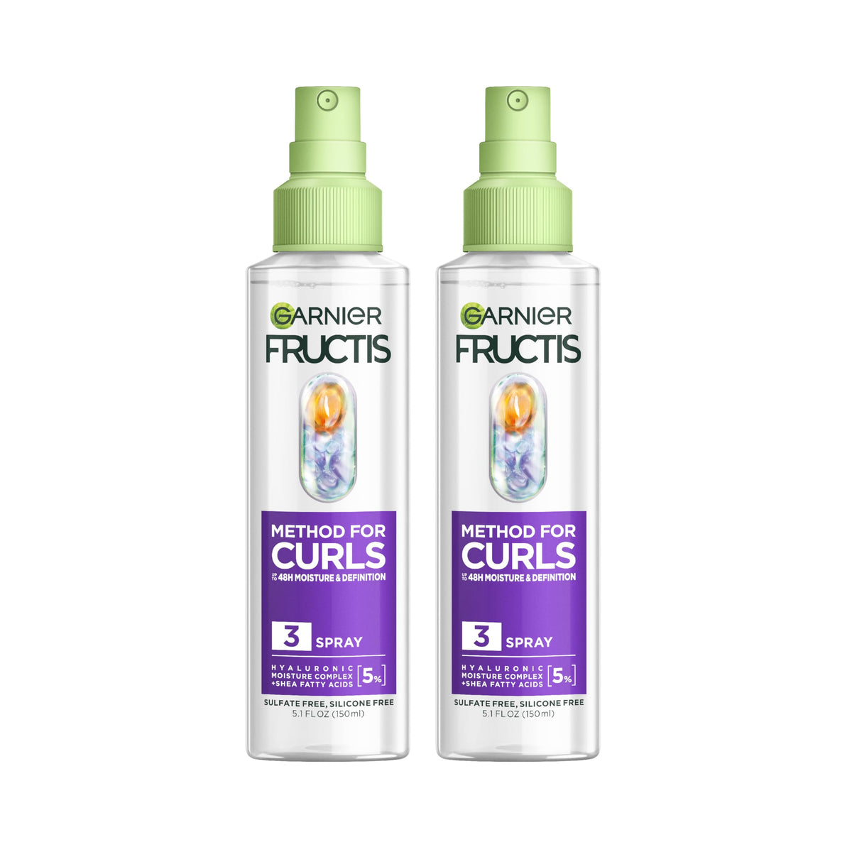 Garnier front packaging showing product benefits and curl focus