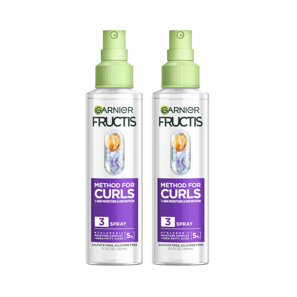 Garnier front packaging showing product benefits and curl focus