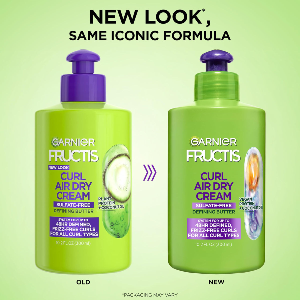 Garnier Fructis cream texture swiped on skin demonstrating lightweight moisture