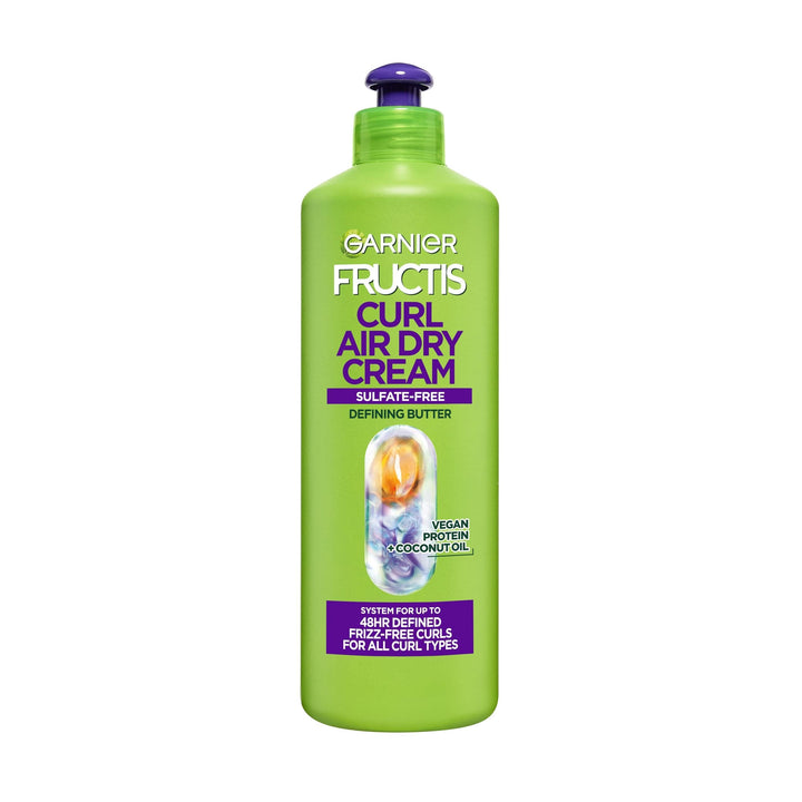 Garnier Fructis front packaging showing product benefits and size