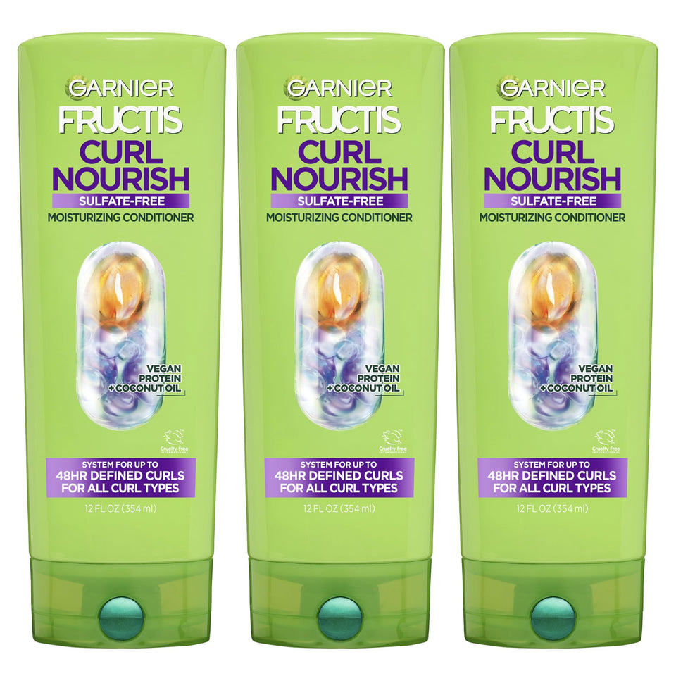 Garnier Fructis front packaging showing product and 3-count value