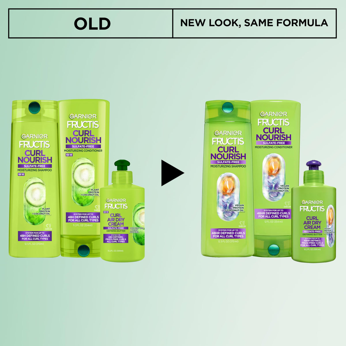 Garnier Fructis shampoo pump close-up highlighting gentle sulfate-free dispensing