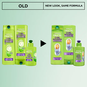Garnier Fructis shampoo pump close-up highlighting gentle sulfate-free dispensing