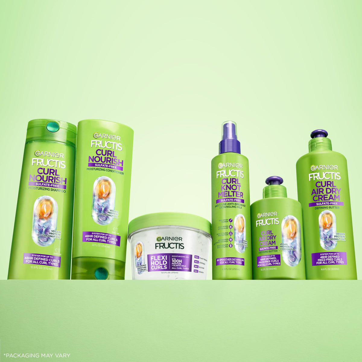 Garnier Fructis on bathroom shelf in lifestyle scene for daily routine inspiration