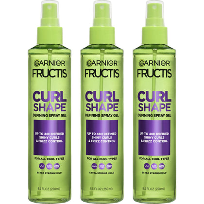 Garnier Fructis front packaging showing product and benefits for defined curls