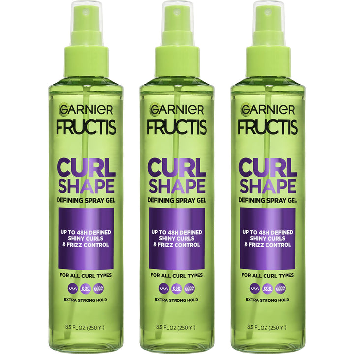 Garnier Fructis front packaging showing product and benefits for defined curls