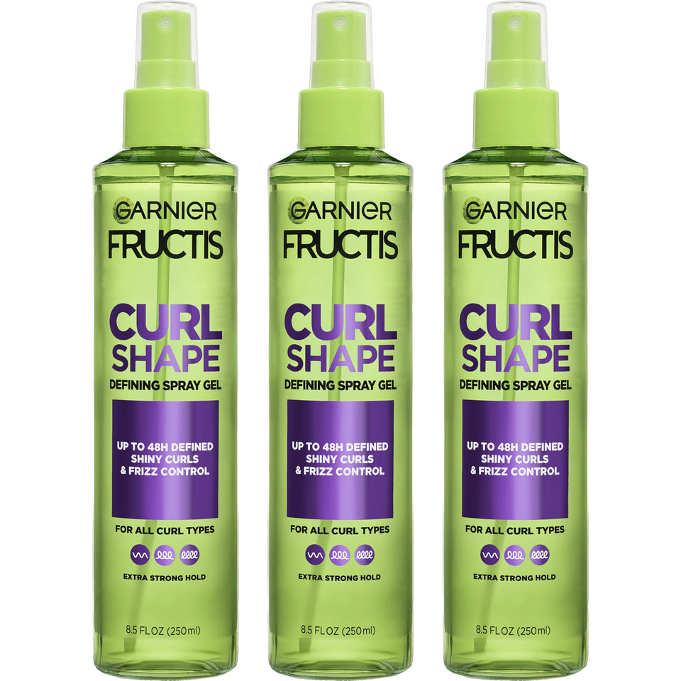 Garnier Fructis front packaging showing product and benefits for defined curls