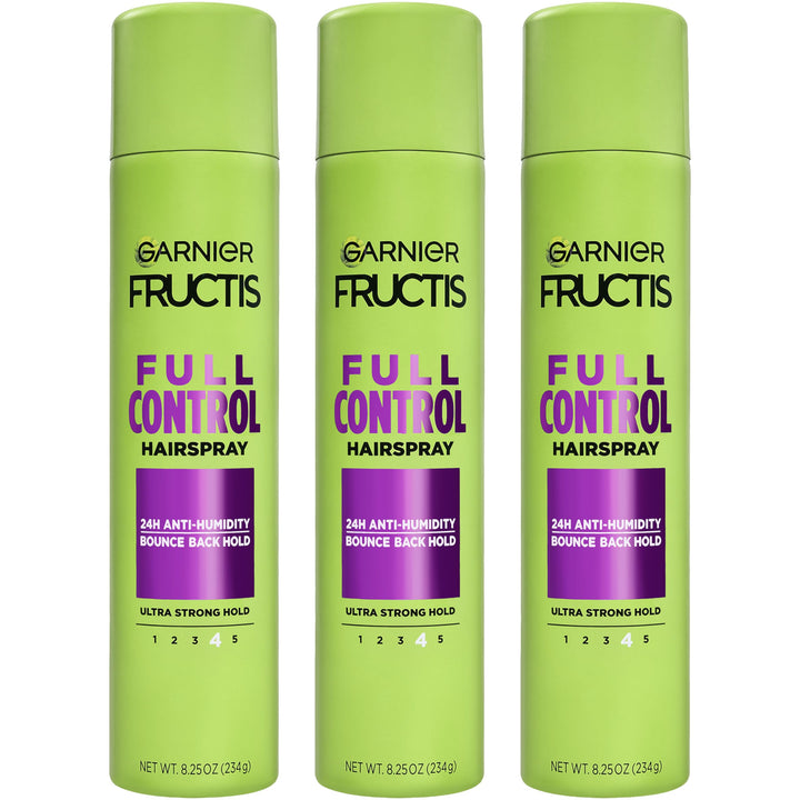 Garnier Fructis front packaging showing product and size for quick identification and strong hold