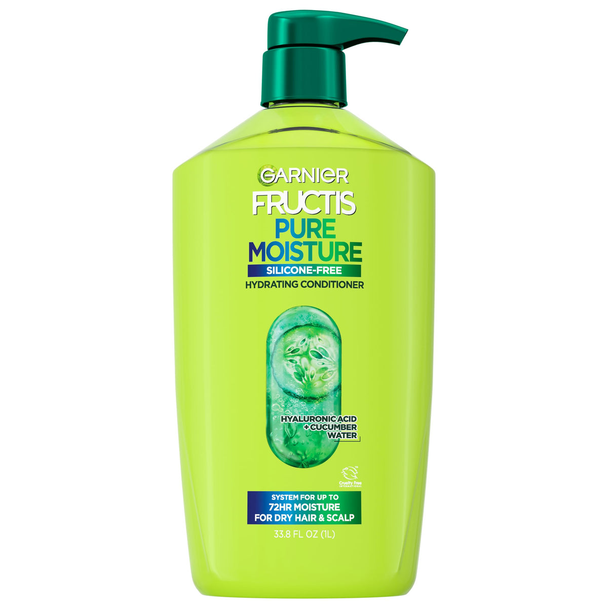 Garnier Fructis front packaging showing bottle and hydration claim