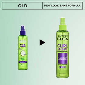 Garnier Fructis label closeup highlighting coconut water and shea butter ingredients