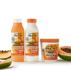 Garnier Fructis back label with ingredients list for informed choice