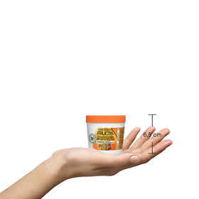 Garnier Fructis papaya mask texture close-up for smooth application