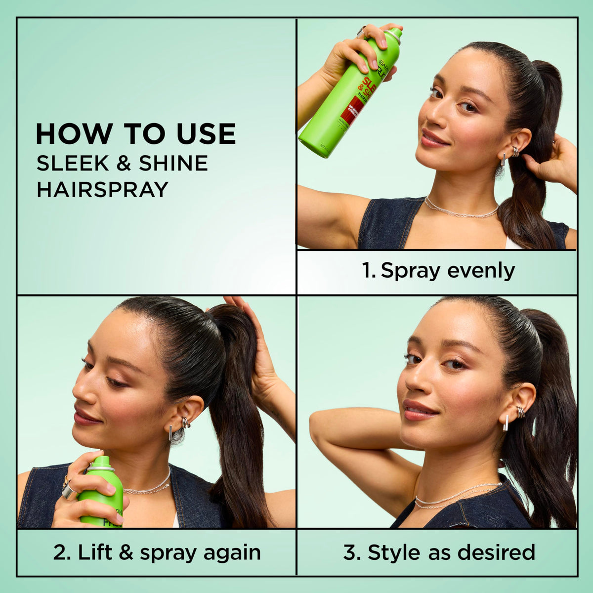 Garnier Fructis product in hand shows scale and convenient travel-friendly size