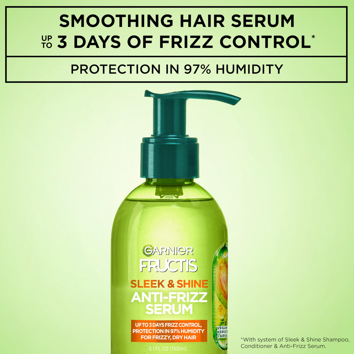 Garnier Fructis pump detail demonstrating easy dispensing and controlled use