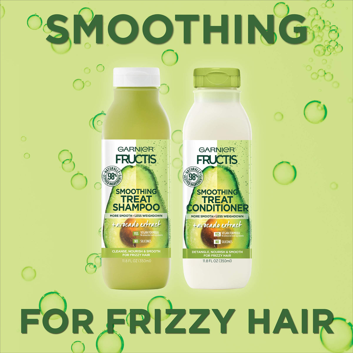 Garnier Fructis silky conditioner texture dispensed to show slip