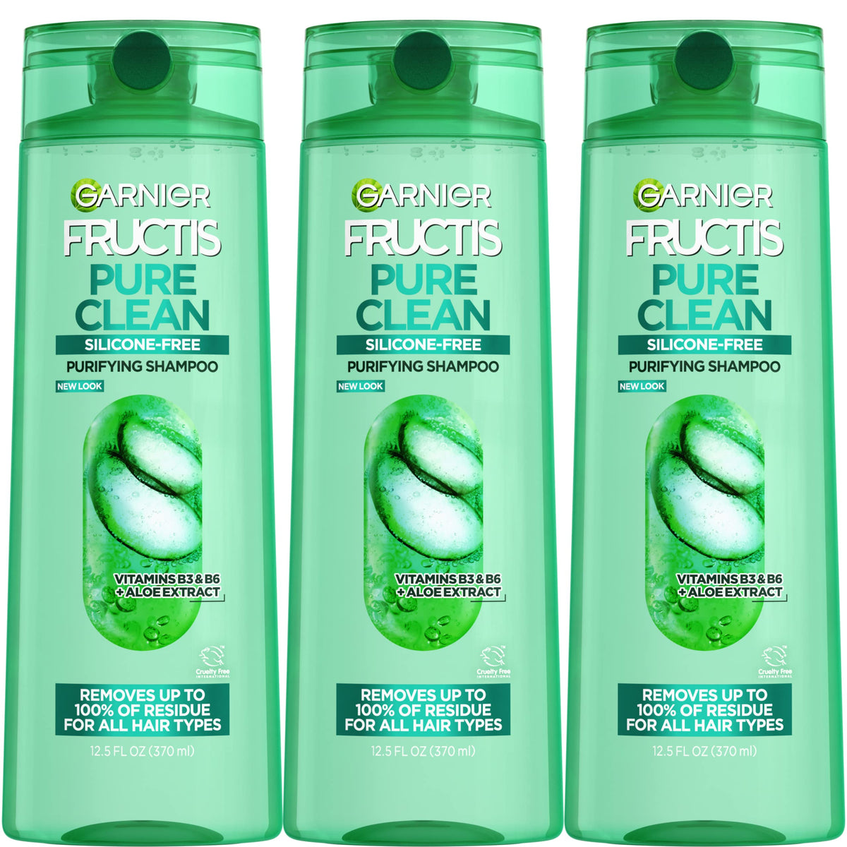 Garnier Fructis bottle front packaging showing label and size benefit