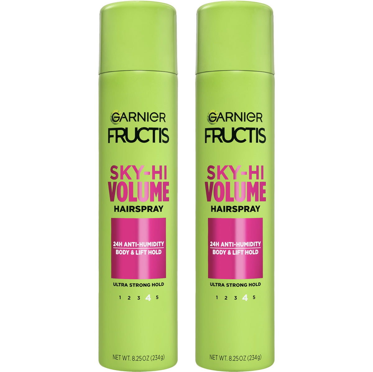 Garnier Fructis front packaging showing product and volume benefit
