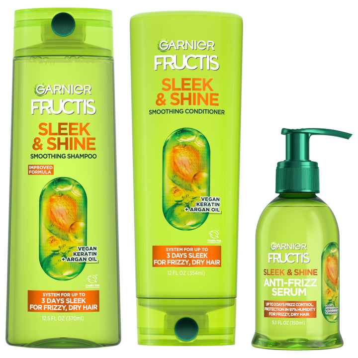 Garnier Fructis front packaging showing the three‑step kit and benefits