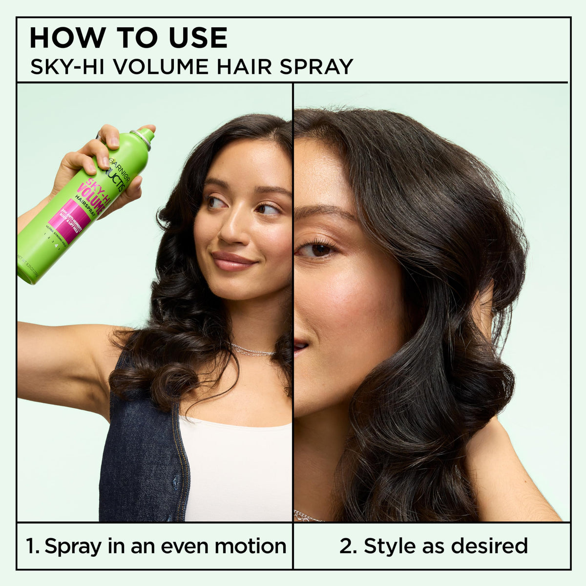 Garnier Fructis texture close-up with bamboo extract for lightweight hold