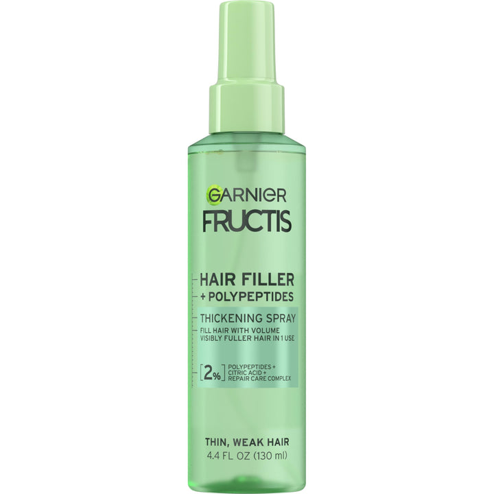 Garnier Fructis front bottle image showing product benefit of instant volume