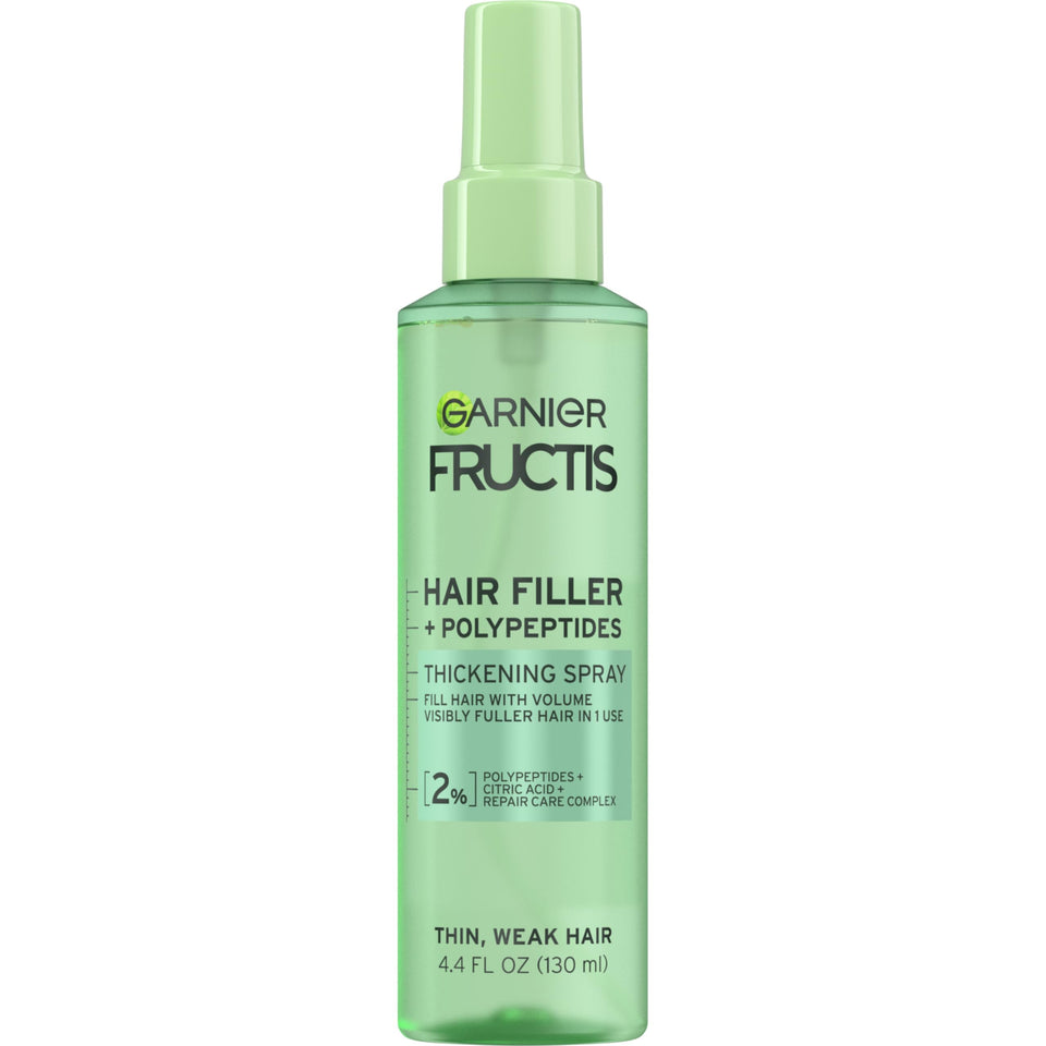 Garnier Fructis front bottle image showing product benefit of instant volume