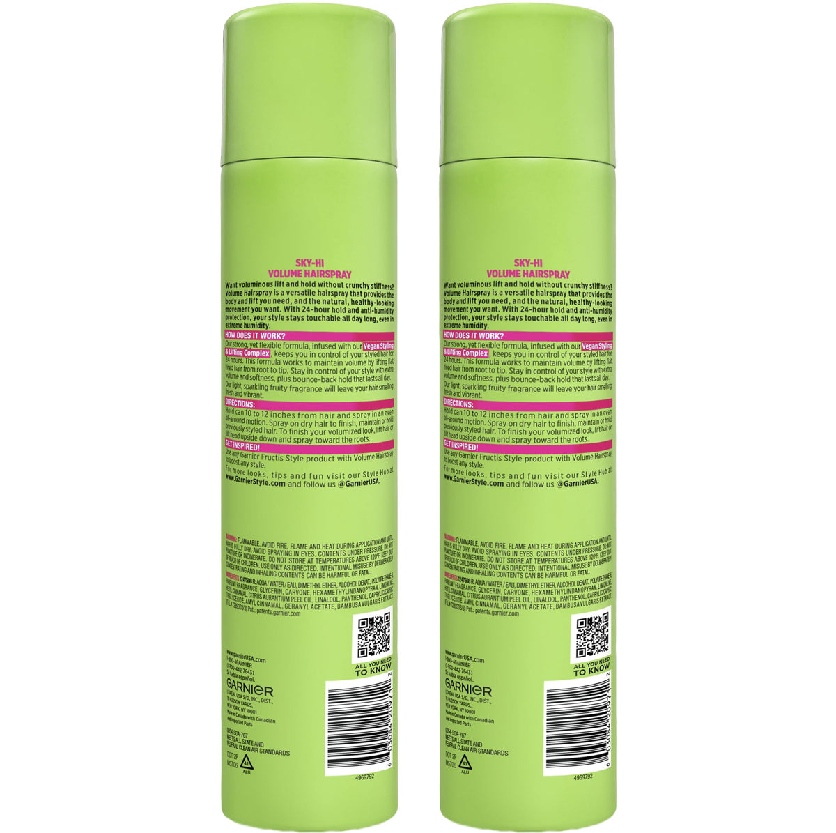 Garnier Fructis two-count package showing box and twin bottles