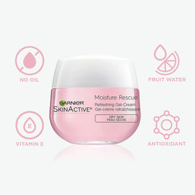 Garnier gel-cream texture close-up highlighting lightweight, water-light consistency